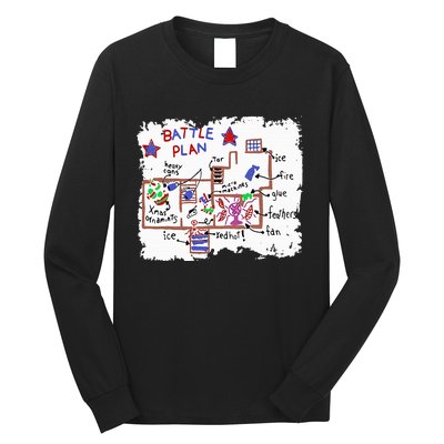 Funny Battle Plan Christmas Home Hand Dawn Alone Xmas Long Sleeve Shirt