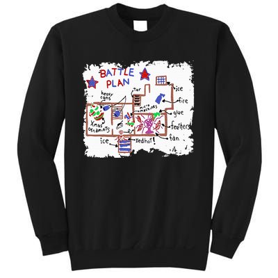 Funny Battle Plan Christmas Home Hand Dawn Alone Xmas Sweatshirt