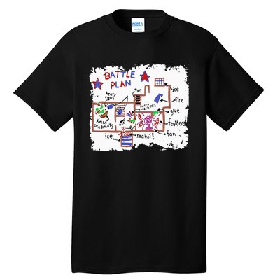 Funny Battle Plan Christmas Home Hand Dawn Alone Xmas Tall T-Shirt