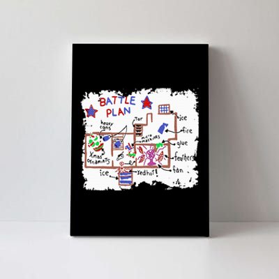 Funny Battle Plan Christmas Home Hand Dawn Alone Xmas Canvas