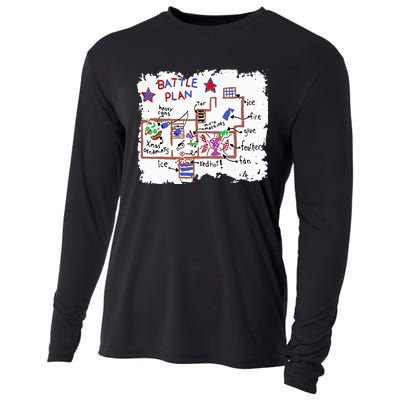 Funny Battle Plan Christmas Home Hand Dawn Alone Xmas Cooling Performance Long Sleeve Crew