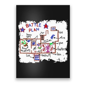 Funny Battle Plan Christmas Home Hand Dawn Alone Xmas Poster