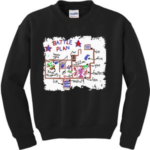 Funny Battle Plan Christmas Home Hand Dawn Alone Xmas Kids Sweatshirt