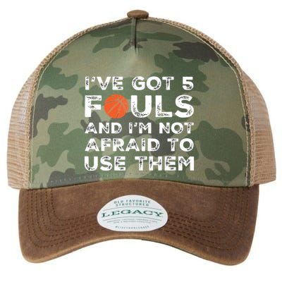 Funny Basketball Player Hoops 5 Fouls Legacy Tie Dye Trucker Hat