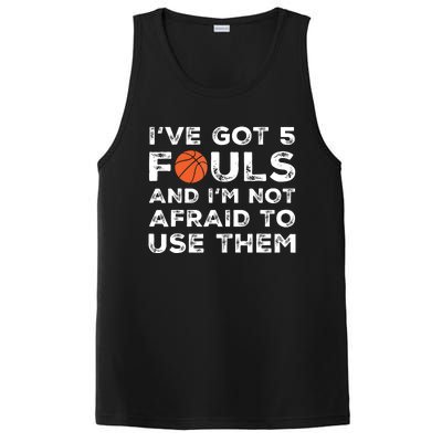 Funny Basketball Player Hoops 5 Fouls PosiCharge Competitor Tank