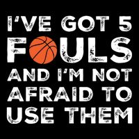 Funny Basketball Player Hoops 5 Fouls Cropped Pullover Crew