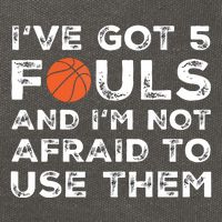 Funny Basketball Player Hoops 5 Fouls Cotton Canvas Backpack