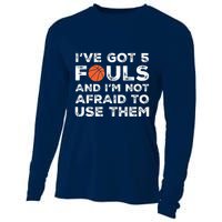 Funny Basketball Player Hoops 5 Fouls Cooling Performance Long Sleeve Crew
