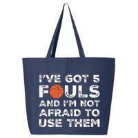 Funny Basketball Player Hoops 5 Fouls 25L Jumbo Tote