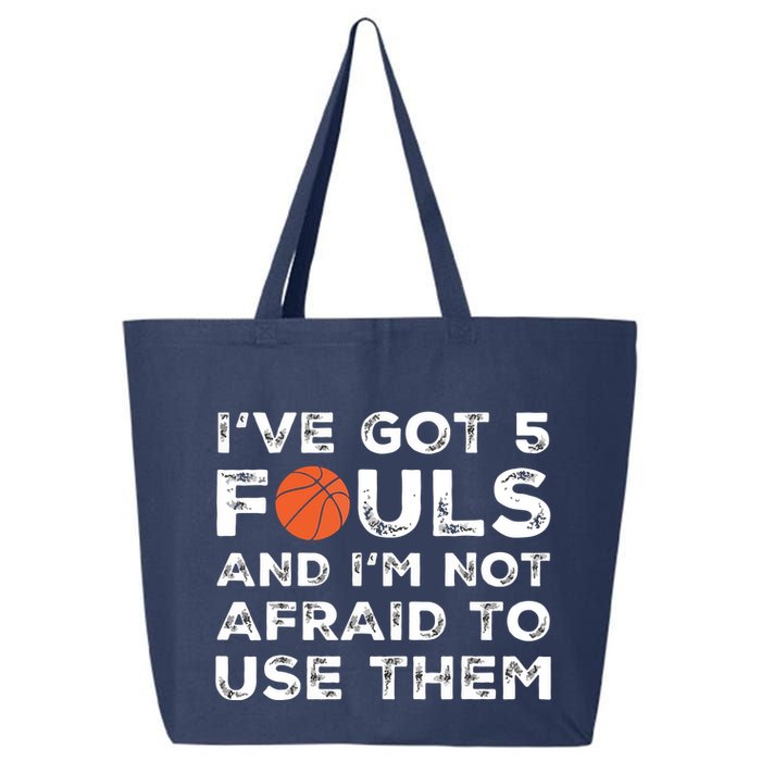 Funny Basketball Player Hoops 5 Fouls 25L Jumbo Tote