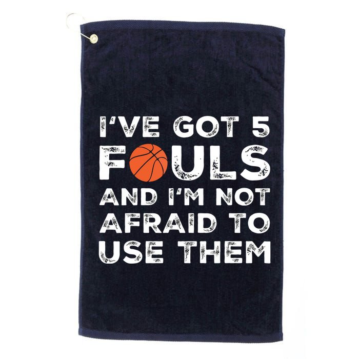 Funny Basketball Player Hoops 5 Fouls Golf Towel