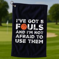 Funny Basketball Player Hoops 5 Fouls Golf Towel