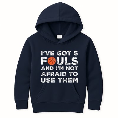 Funny Basketball Player Hoops 5 Fouls Kids Hoodie