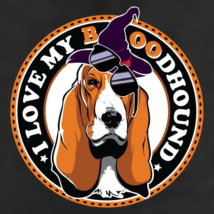 Funny Boo Puns Bloodhound Dog Lover 7 Panel Mesh Trucker Snapback Hat