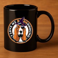 Funny Boo Puns Bloodhound Dog Lover 11oz C Handle Ceramic Mug