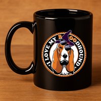 Funny Boo Puns Bloodhound Dog Lover 11oz C Handle Ceramic Mug