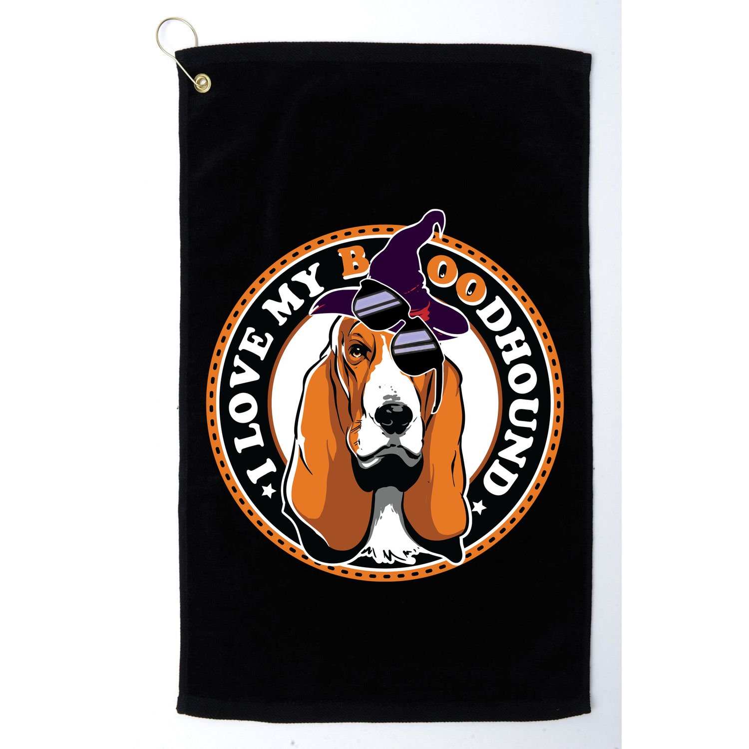 Funny Boo Puns Bloodhound Dog Lover Golf Towel