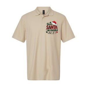 Funny Buffalo Plaid Christmas Dear Santa My Cousin Did It Softstyle Adult Sport Polo