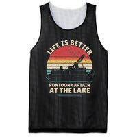 Funny Boater Pontoon Boat Captain Life Is Better At The Lake Mesh Reversible Basketball Jersey Tank