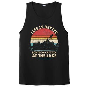 Funny Boater Pontoon Boat Captain Life Is Better At The Lake PosiCharge Competitor Tank