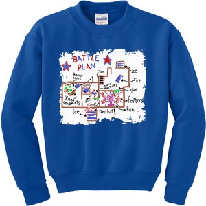 Funny Battle Plan Christmas Home Hand Dawn Alone Xmas Kids Sweatshirt