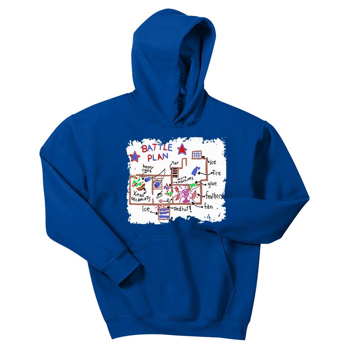 Funny Battle Plan Christmas Home Hand Dawn Alone Xmas Kids Hoodie