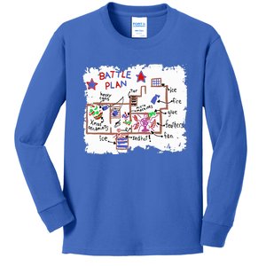 Funny Battle Plan Christmas Home Hand Dawn Alone Xmas Kids Long Sleeve Shirt