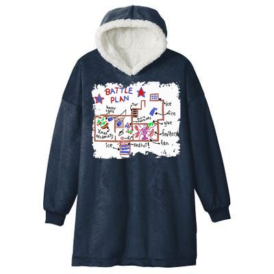 Funny Battle Plan Christmas Home Hand Dawn Alone Xmas Hooded Wearable Blanket