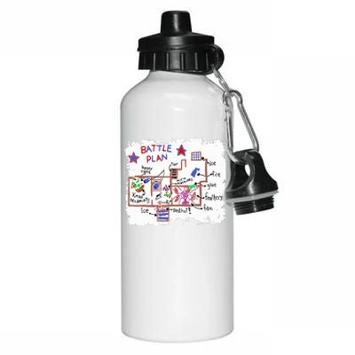 Funny Battle Plan Christmas Home Hand Dawn Alone Xmas Aluminum Water Bottle