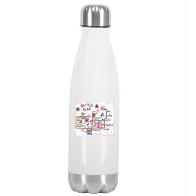 Funny Battle Plan Christmas Home Hand Dawn Alone Xmas Stainless Steel Insulated Water Bottle