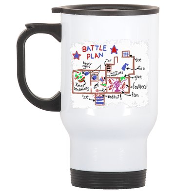 Funny Battle Plan Christmas Home Hand Dawn Alone Xmas Stainless Steel Travel Mug