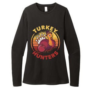 Funny Bowling Player Bowler Team Thanksgiving Turkey Hunters Womens CVC Long Sleeve Shirt