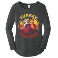 Funny Bowling Player Bowler Team Thanksgiving Turkey Hunters Women's Perfect Tri Tunic Long Sleeve Shirt