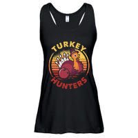 Funny Bowling Player Bowler Team Thanksgiving Turkey Hunters Ladies Essential Flowy Tank