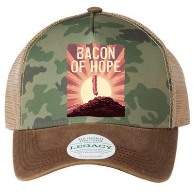 Funny BBQ Pork Pun Bacon Of Hope Pork Grillparty Barbecue Legacy Tie Dye Trucker Hat