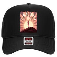 Funny BBQ Pork Pun Bacon Of Hope Pork Grillparty Barbecue High Crown Mesh Back Trucker Hat