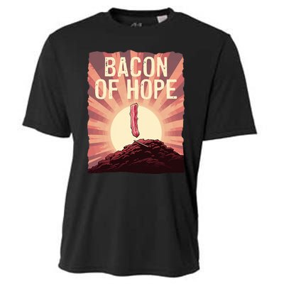 Funny BBQ Pork Pun Bacon Of Hope Pork Grillparty Barbecue Cooling Performance Crew T-Shirt