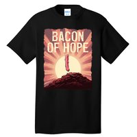 Funny BBQ Pork Pun Bacon Of Hope Pork Grillparty Barbecue Tall T-Shirt