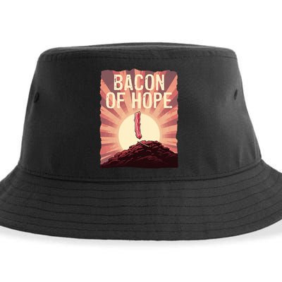 Funny BBQ Pork Pun Bacon Of Hope Pork Grillparty Barbecue Sustainable Bucket Hat