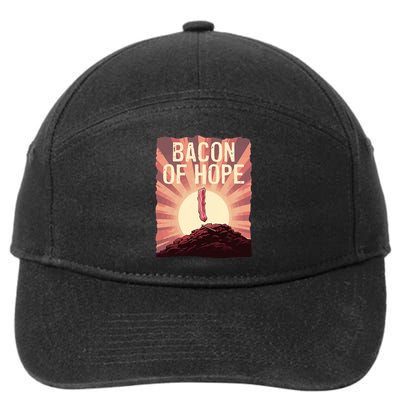 Funny BBQ Pork Pun Bacon Of Hope Pork Grillparty Barbecue 7-Panel Snapback Hat