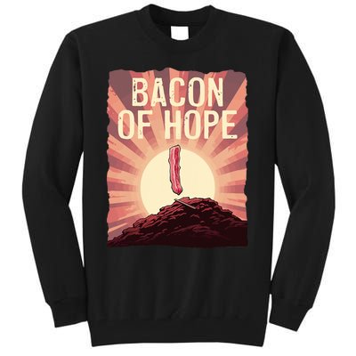 Funny BBQ Pork Pun Bacon Of Hope Pork Grillparty Barbecue Tall Sweatshirt