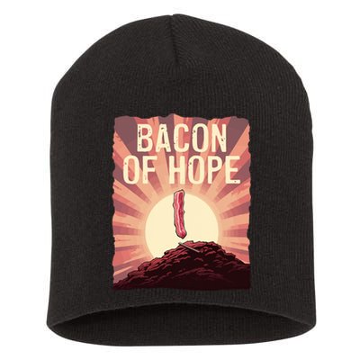 Funny BBQ Pork Pun Bacon Of Hope Pork Grillparty Barbecue Short Acrylic Beanie