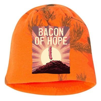 Funny BBQ Pork Pun Bacon Of Hope Pork Grillparty Barbecue Kati - Camo Knit Beanie