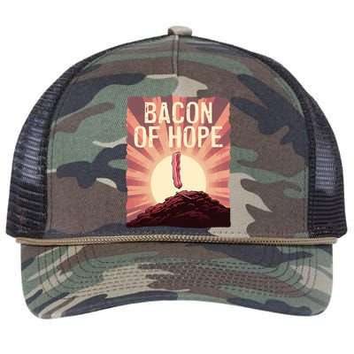 Funny BBQ Pork Pun Bacon Of Hope Pork Grillparty Barbecue Retro Rope Trucker Hat Cap