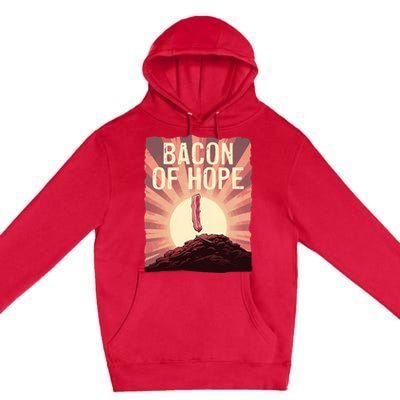 Funny BBQ Pork Pun Bacon Of Hope Pork Grillparty Barbecue Premium Pullover Hoodie