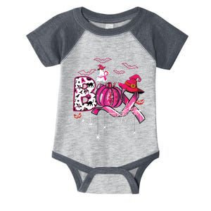 Funny Boo Pumpkin Witch Pink Ribbon Breast Cancer Halloween Infant Baby Jersey Bodysuit