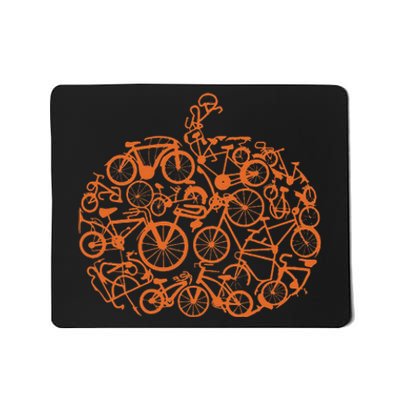 Funny Bicycle Pumpkin Costumes Fall Cycling Lovers Mousepad