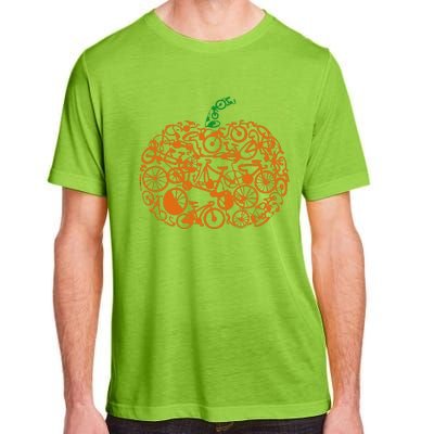 Funny Bicycle Pumpkin Costumes Fall Cycling Lovers Adult ChromaSoft Performance T-Shirt