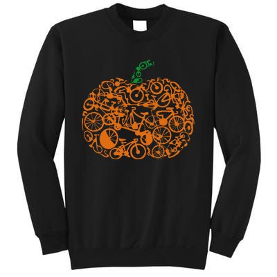 Funny Bicycle Pumpkin Costumes Fall Cycling Lovers Sweatshirt