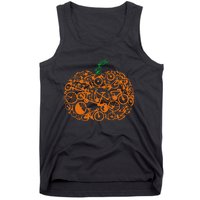 Funny Bicycle Pumpkin Costumes Fall Cycling Lovers Tank Top